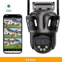Outdoor Security Camera with 3 Views