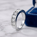 Elegant Half Eternity Silver Ring