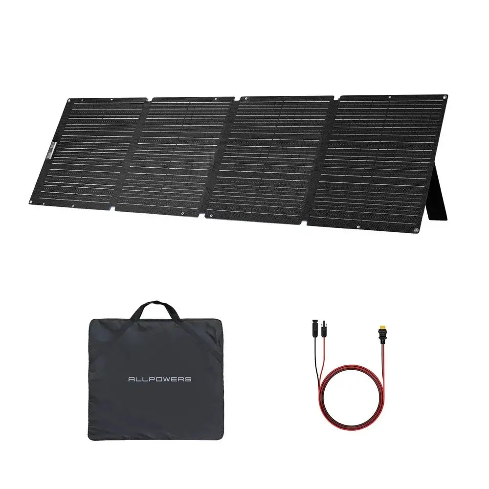 ALLPOWERS SOLAX SE200 Foldable portable Solar panel Monocrystalline solar cells 200W solar Charger for Camping Travel RV home