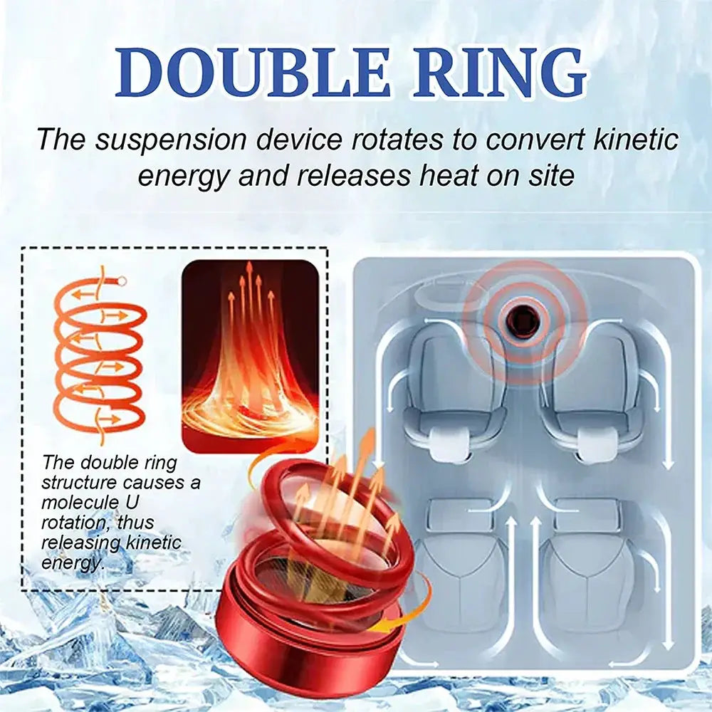 Portable Kinetic Heater Double Ring Solar Diffuser For Cars