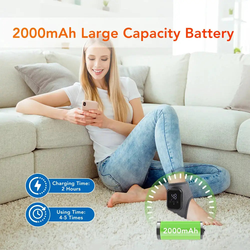 Heating Foot Massager Electric Vibration Relaxation Ankle Massager Warm Ankle Brace Joint Sprain Support Ankle Protection