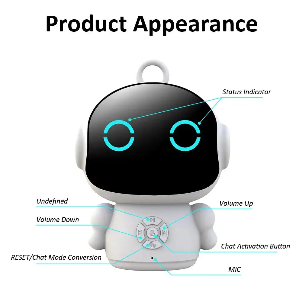 CLOUDRAKER Smart AI Voice Recognition Robot Early Education Toys for Kids Speech Interactive Telling Stories Companion Chatbot