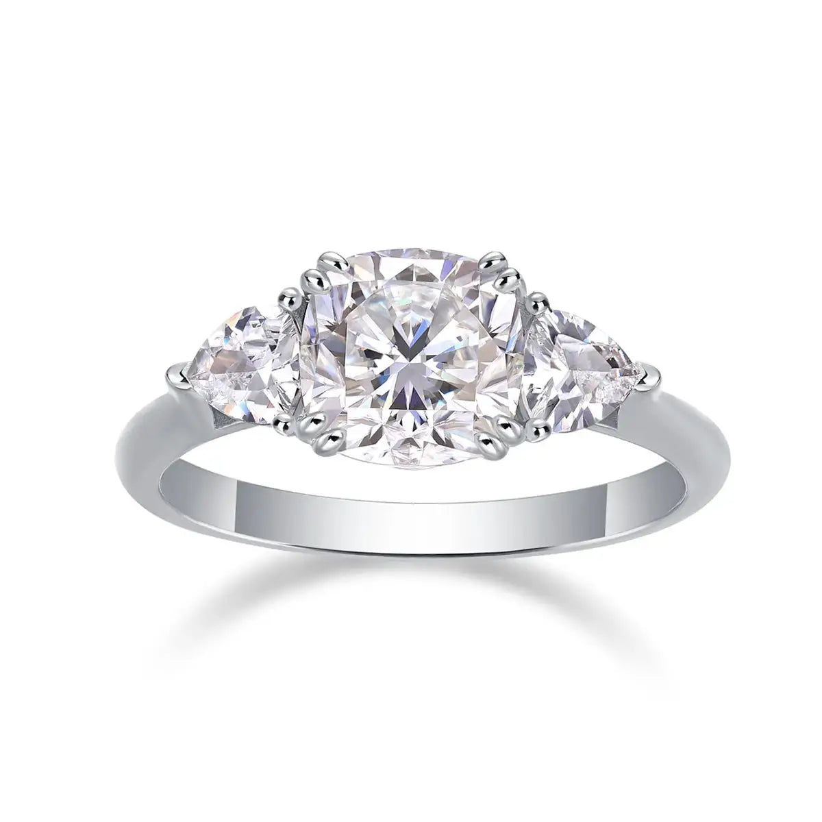 Classic Three Stone Moissanite Ring — product image 6