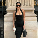 Flattering Halter Maxi Dress for Prom