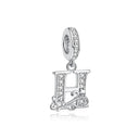 Sterling Silver Charm Star Letters