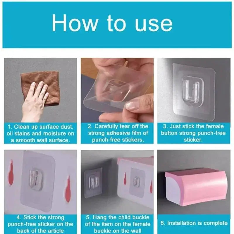Double Sided Adhesive Wall Hooks For Stylish Organization