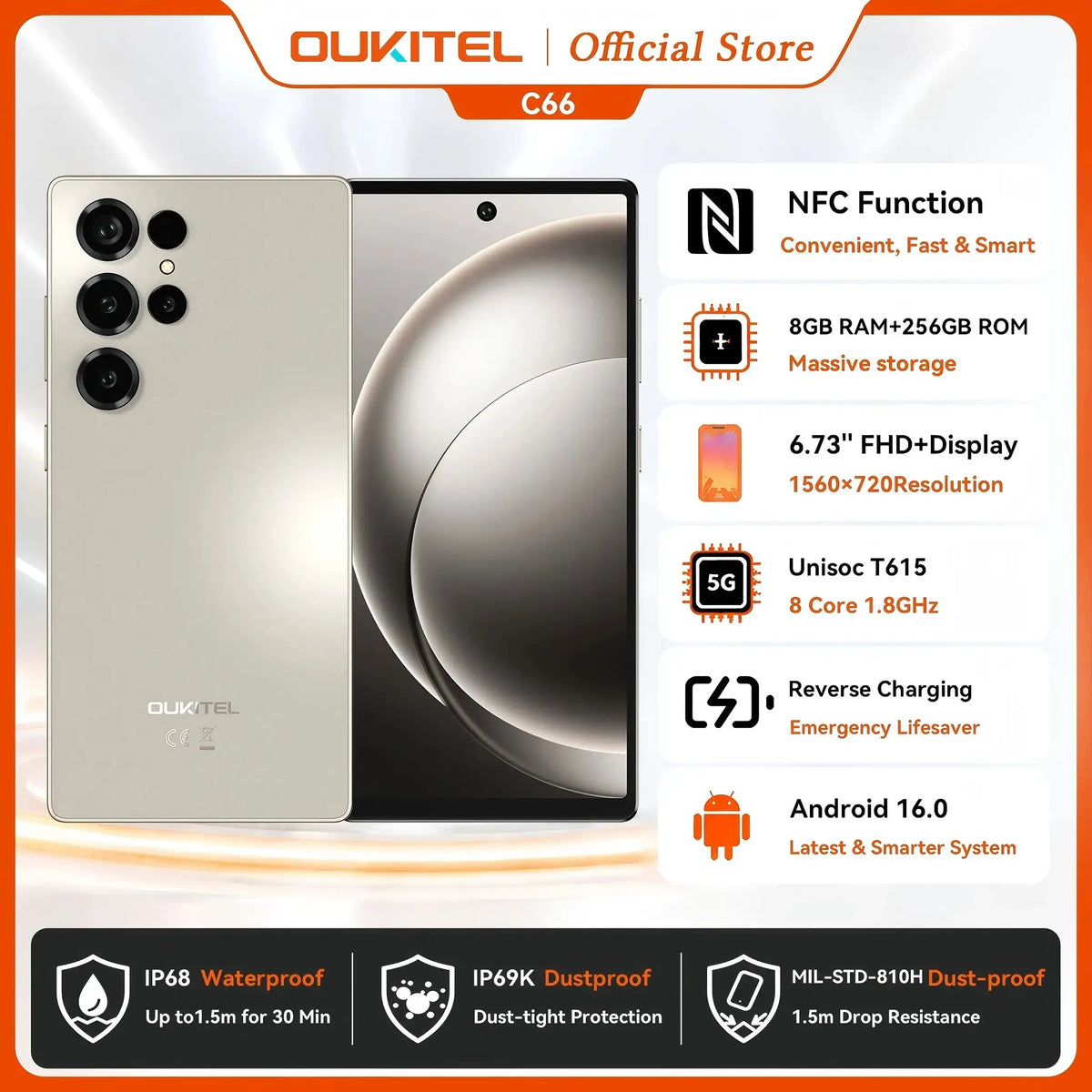 Oukitel Quad Camera Smartphone — product view 7