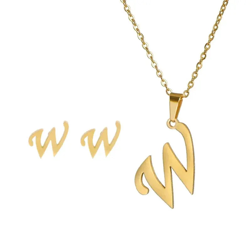 Custom Alphabet Necklace Set for Women — product view 20