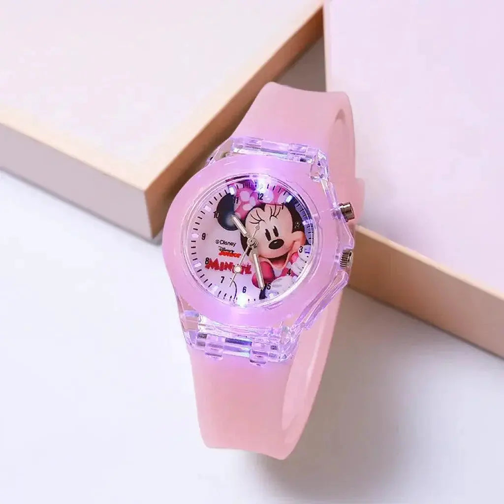 Mickey Mouse Spiderman Light Up Kids Watches Timepieces