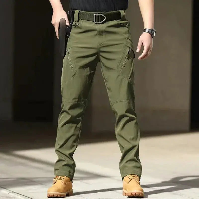 Men Elastic Quick Dry Cargo Pants For Hiking Trekking