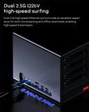 Aoostar Ryzen 7 5825U 4Bay Nas Mini Pc, No Ram No Ssd, Nas Desktop Computer 2*m.2 Nvme Slots, 2.5/3.5 Sata X 4 Storage