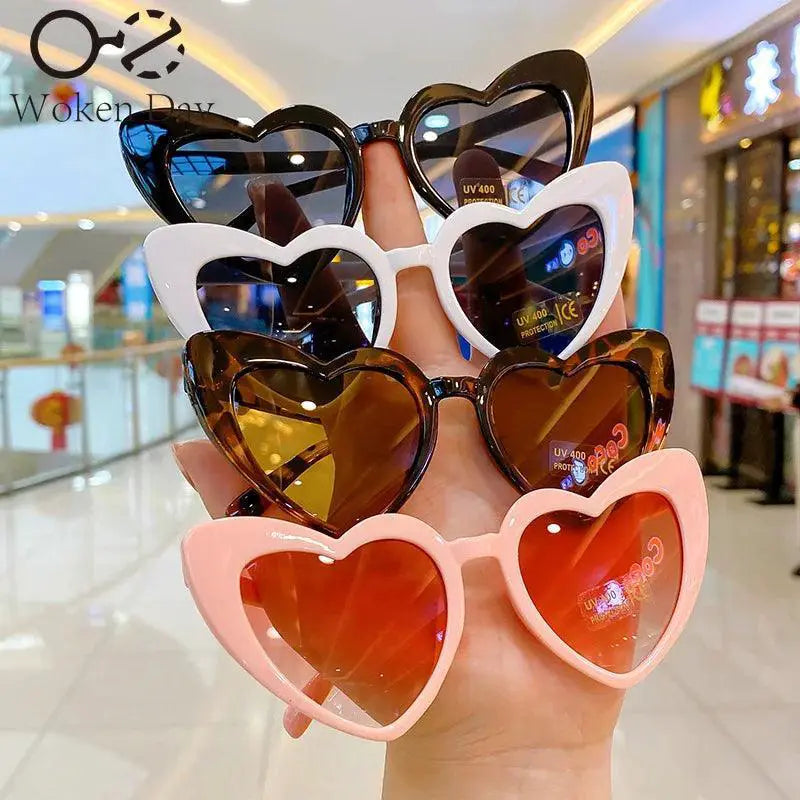 Kids Cartoon Heart Sunflower UV400 Round Sunglasses