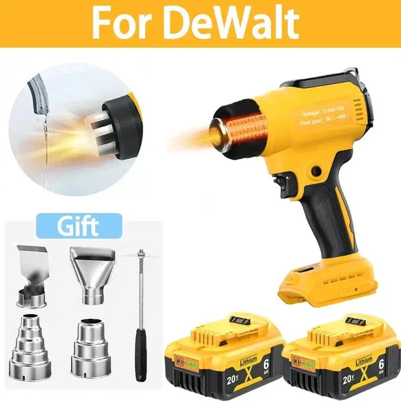 20V Cordless Heat Gun Adjustable Temp Portable Tool For DIY