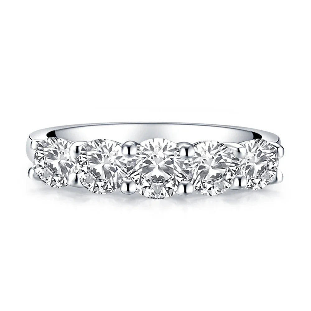 Round Moissanite Jewelry in Sterling Silver — product view 2