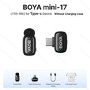 BOYA Compact Wireless Lavalier Microphone IPhone 15 16 And USB C Video Recording
