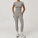 Yoga Set Women 2Pcs High Waist Leggings Quick Dry