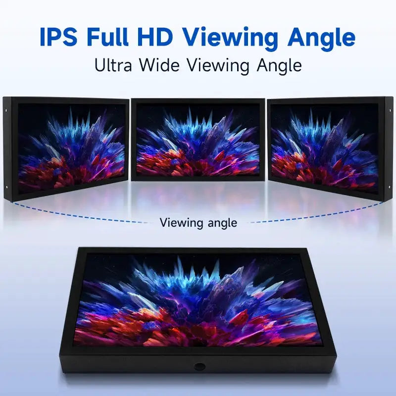 7 Inch Portable Monitor 1024x600 IPS LCD HDMI-compatible VGA AV Input DC Type C Power Screen for PC Laptop Camera TV Box DVD
