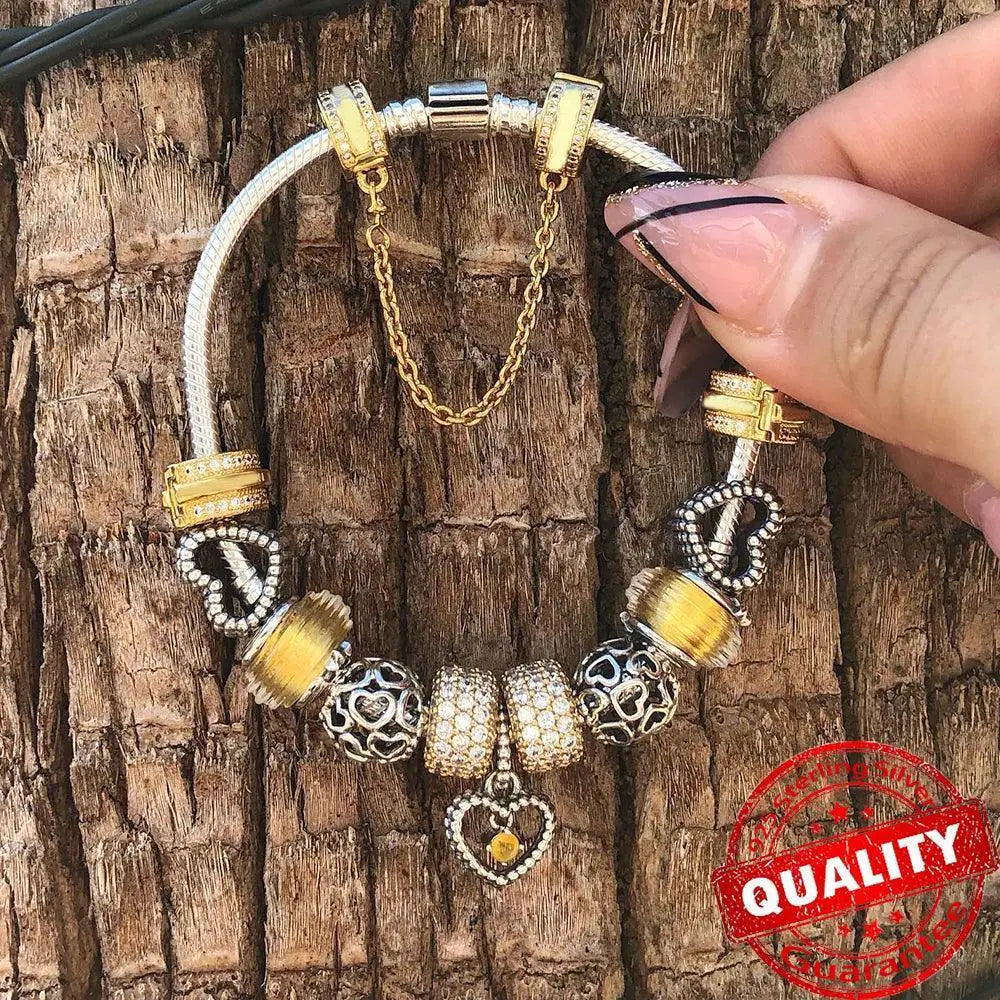 Colorful Heart Murano Glass Charm Sterling Silver Pandora