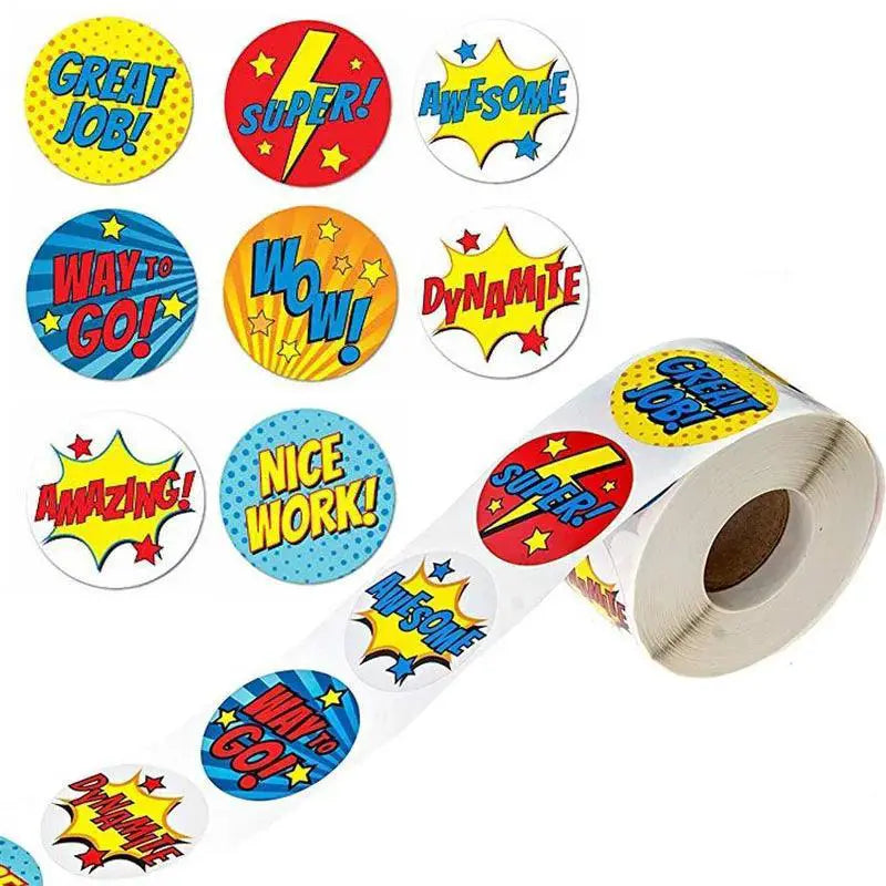 Teacher Reward Stickers For Kids Colorful Animal Designs