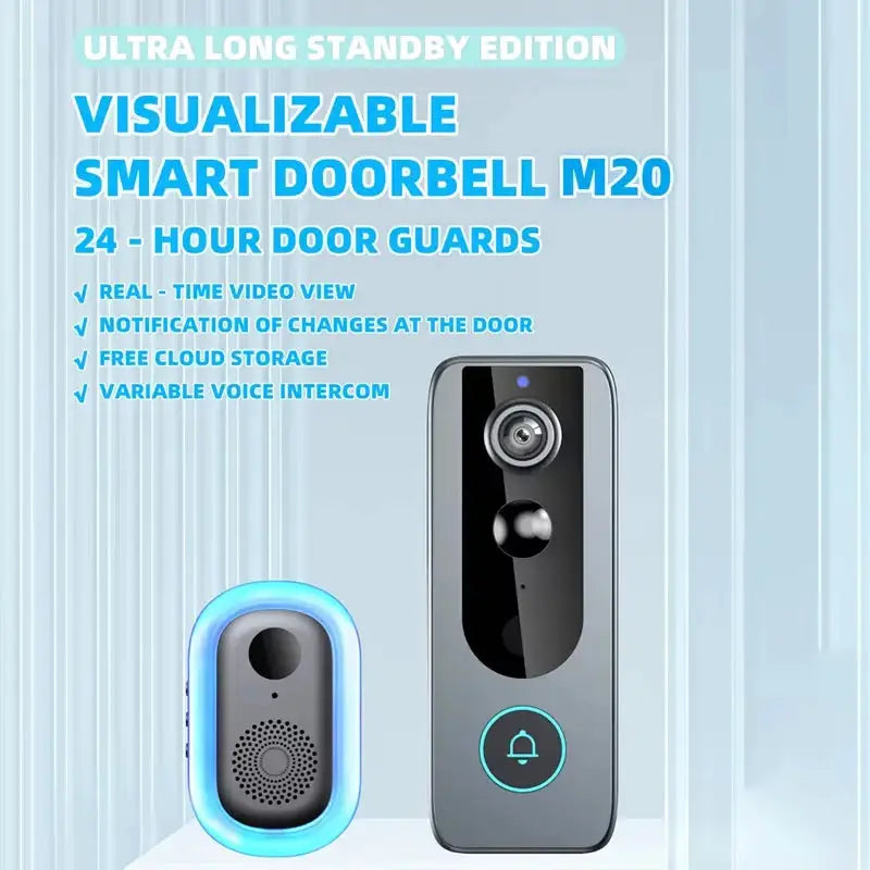 Tuya Doorbell with Solar Rain Cover Camera Wireless Video Doorbell Wifi PIR Human Body Sensing Outdoor Door Bell Video Intercom