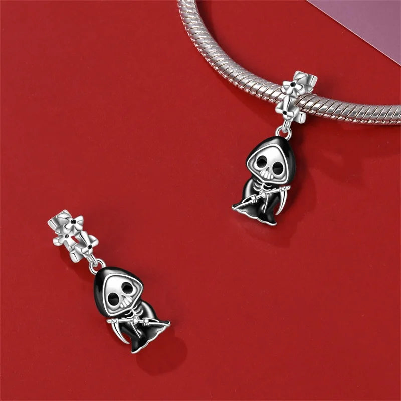 Sterling Silver Halloween Luminous Skull