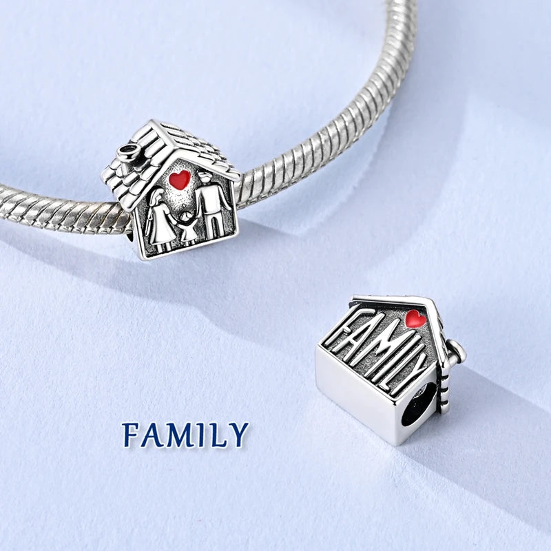 Sterling Silver Charm Family Love