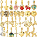 Golden Charm Bead Sterling Silver