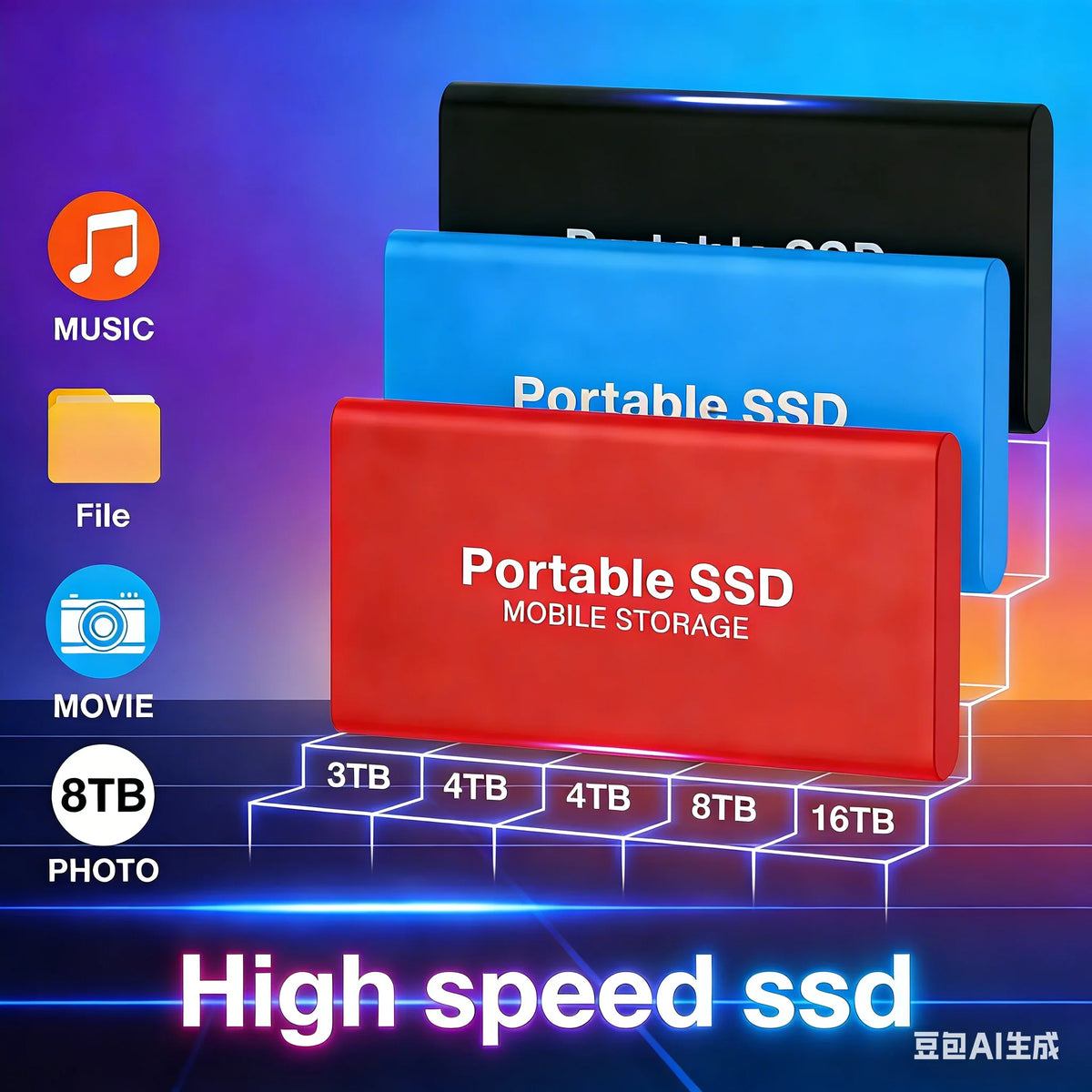 Portable USB External SSD Drive