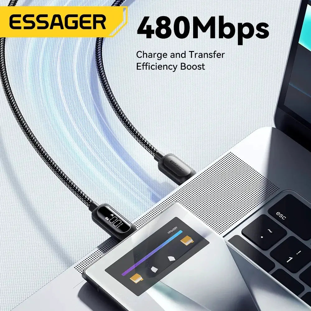 Essager USB C To USB C Cable Up To 100W PD Fast Charging