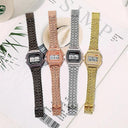Retro Digital Stainless Steel Sports Watch