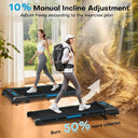 Under Desk Walking Pad 6.2 MPH Incline 10% 350 Lb Capacity