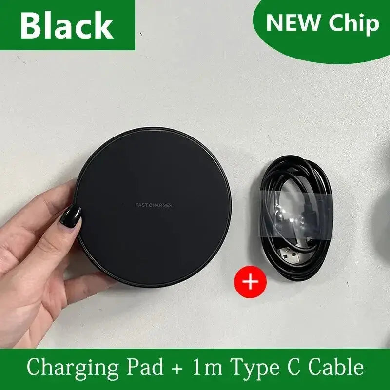 30W Wireless Charger Pad Stand For iPhone Samsung Xiaomi