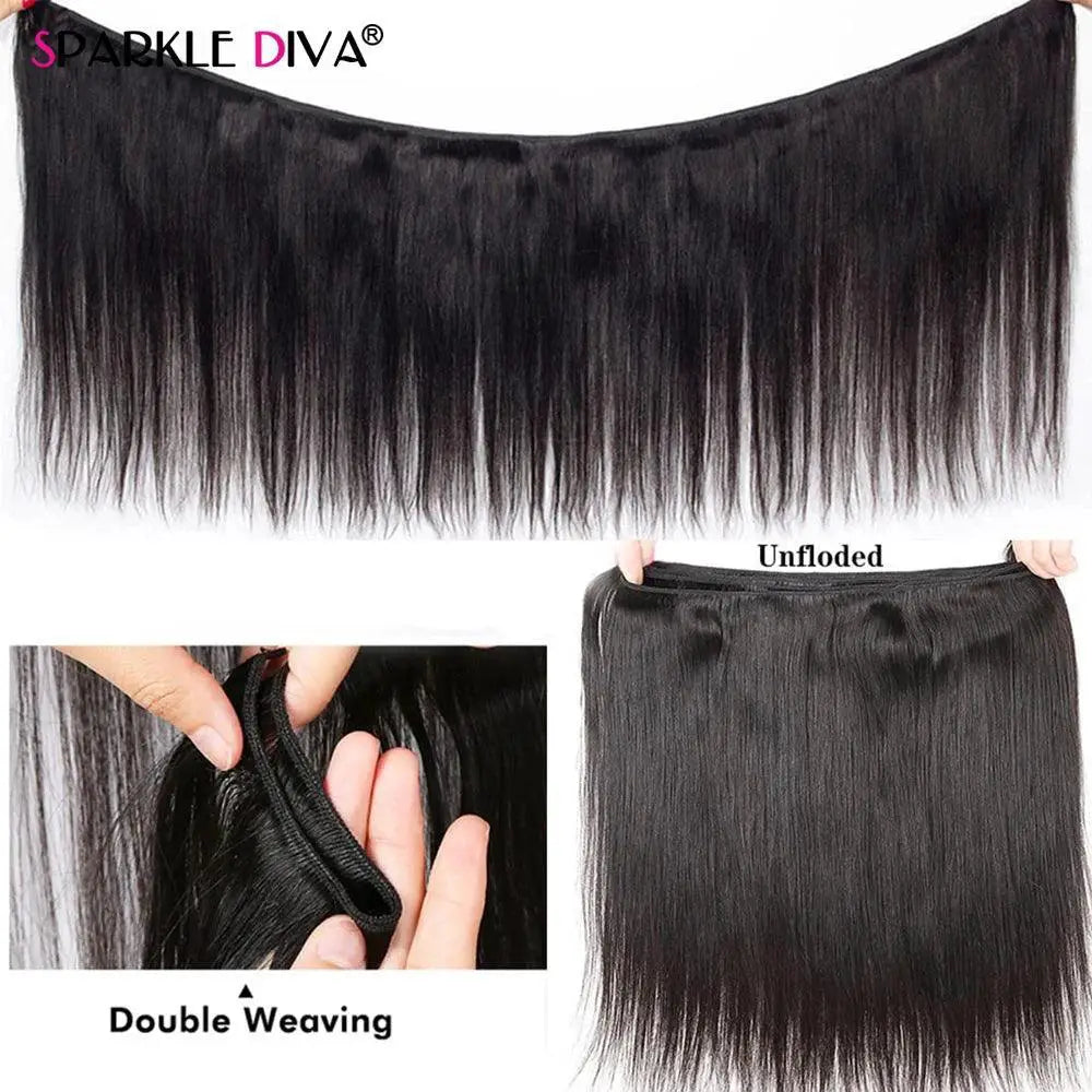 Straight Brazilian Remy Hair Bundles 50G Extensions