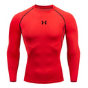 Men Running Compression T-Shirt Long Sleeves Athletic Tops