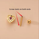 Zircon Cartilage Stud Earring Elegant Helix Jewelry for Women