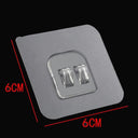 Clear Adhesive Shelf Hooks for Kitchen and Bathroom Storage