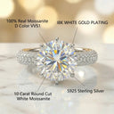 Moissanite Ring in Sterling Silver Couple