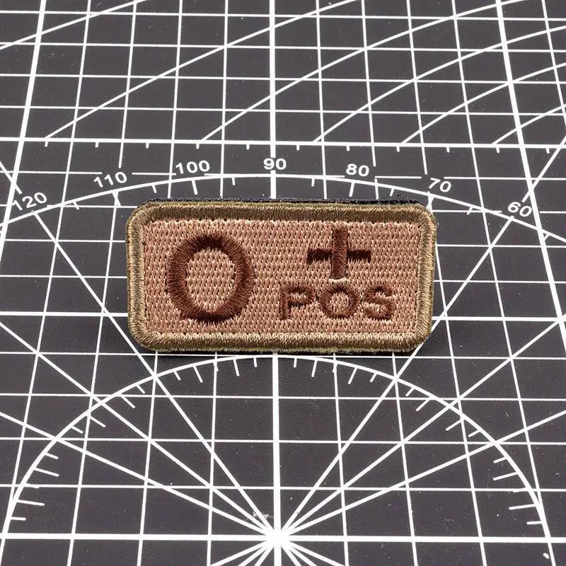 Tactical Blood Type Patch Custom Military Embroidered Gear