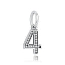 Sterling Silver Charm A-z Letters