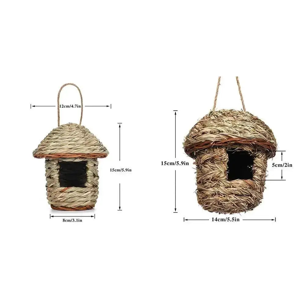 Handwoven Hummingbird Grass Nest House Natural Materials