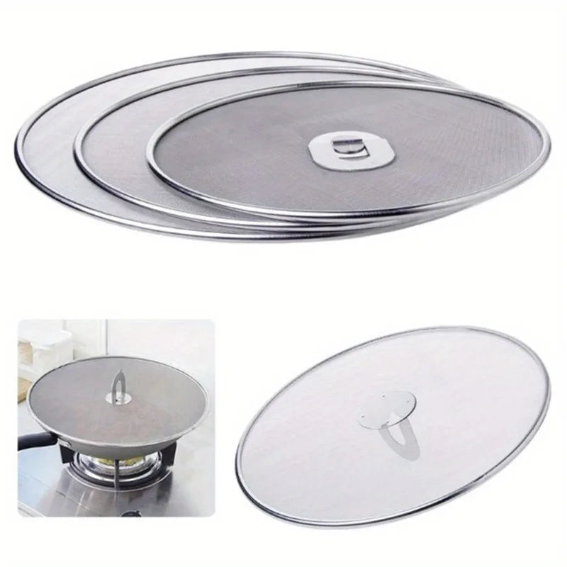 Kitchen Oil Proofing Lid Filter Foldable Handle Frying Pan Cover — product view 5