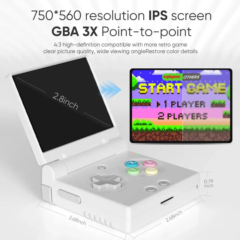 MIYOO Mini Flip Retro Handheld Game Console With New Hinge 2.8''IPS Screen Portable Video Game Consoles Classic Gaming Emulator