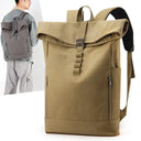 Rolled Top Canvas Backpack 15.6In Laptop