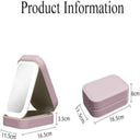 White Portable Travel Makeup Bag with LED Mirror 2024