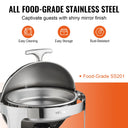 SucceBuy Roll Top Chafing Dish Buffet Set Qt Pack Stainless