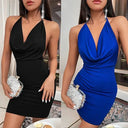 Y2K Halter Backless Mini Dress for Women