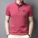 New Summer Korean Embroidered Polo Shirt Men's Luxury Top