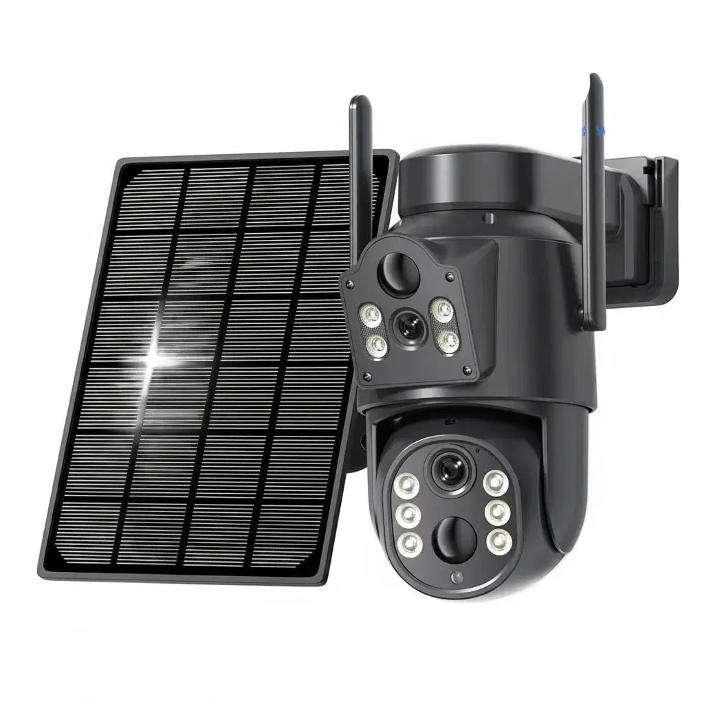 Dual Lens Solar Security Camera for Home — product view 1