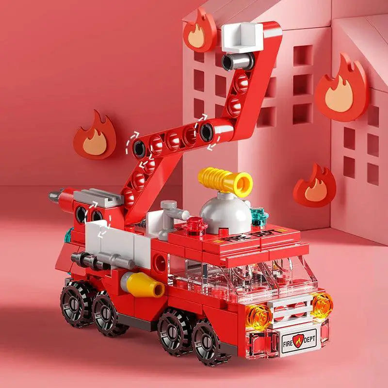City Vehicles Building Blocks Set 6 In 1 For Creative Kids