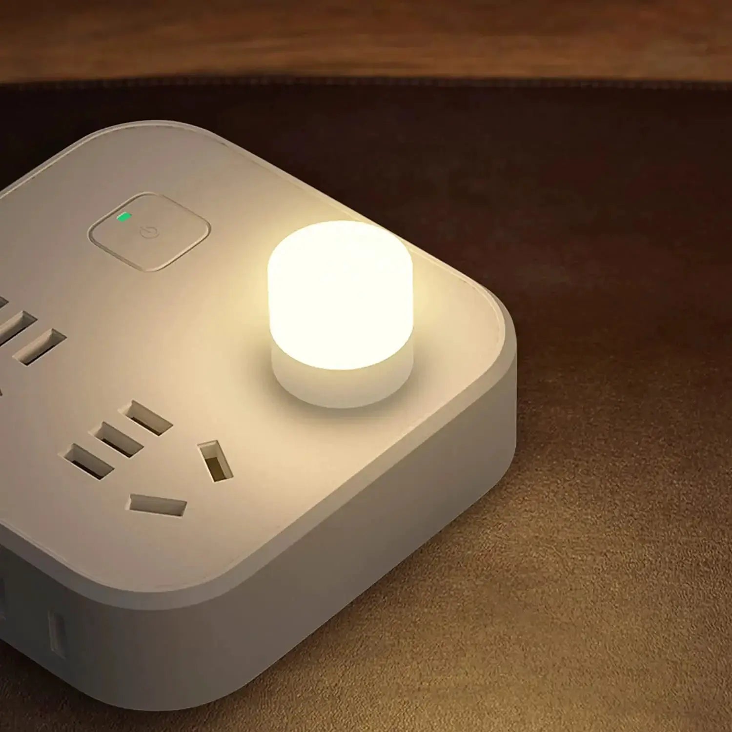 USB Night Light Mini LED Plug Lamp Power Bank Reading